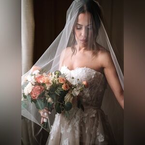 120” Cathedral length veil with Blusher